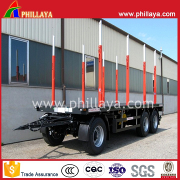 Turntable Flatbed Cargo Transport Draw Bar Trailer with Side Posts